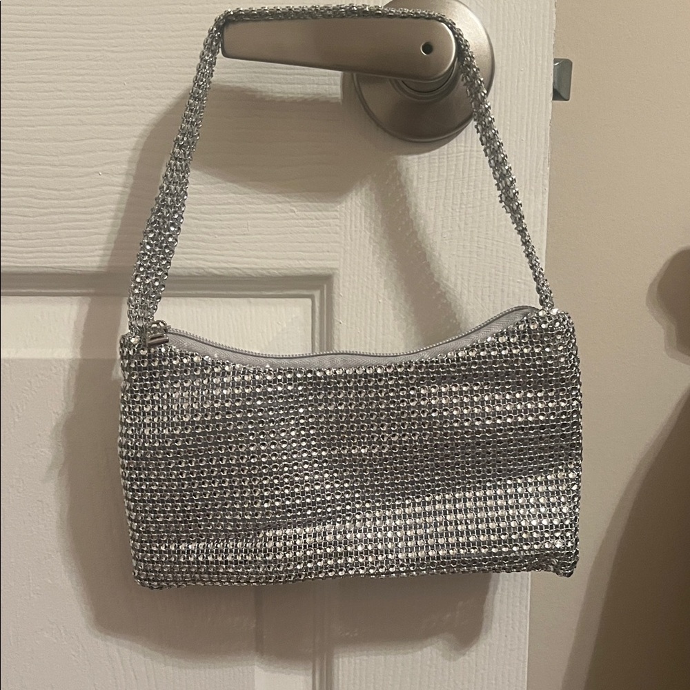 Silver Rhinestone Women's Bag